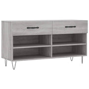 Panca portascarpe/stivali cassettiera scaffale mobiletto portaoggetti per ingresso legno Sonoma 102 x 35 x 55 cm legno ingegnerizzato grigio 02_0023000