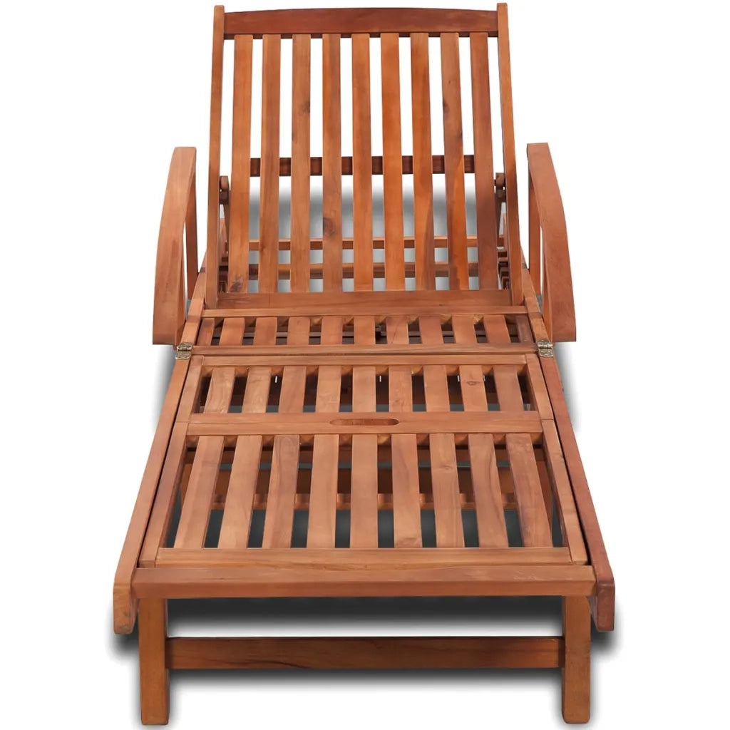 Lettino Prendisole | Sdraio da giardino | Lettino da sole in Legno Massello di Acacia