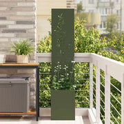 vidaXL Vaso da Giardino con Pannello Decorativo Oliver verde