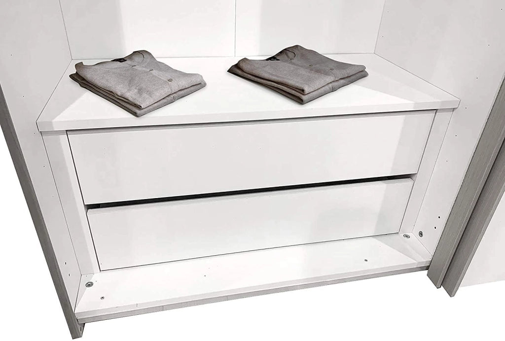 Germanvox cassettiera interna per armadio 2 cassetti Alba L.83,6 P.39 H.37,5 cm