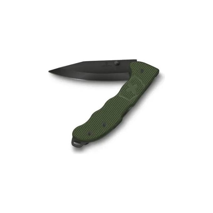 Victorinox 0.9425.DS24 Evoke BSH Alox Coltello Pieghevole 4 Funzioni Lama 10 cm con Perno per Pollice e Clip Rimovibile colore Verde Oliva