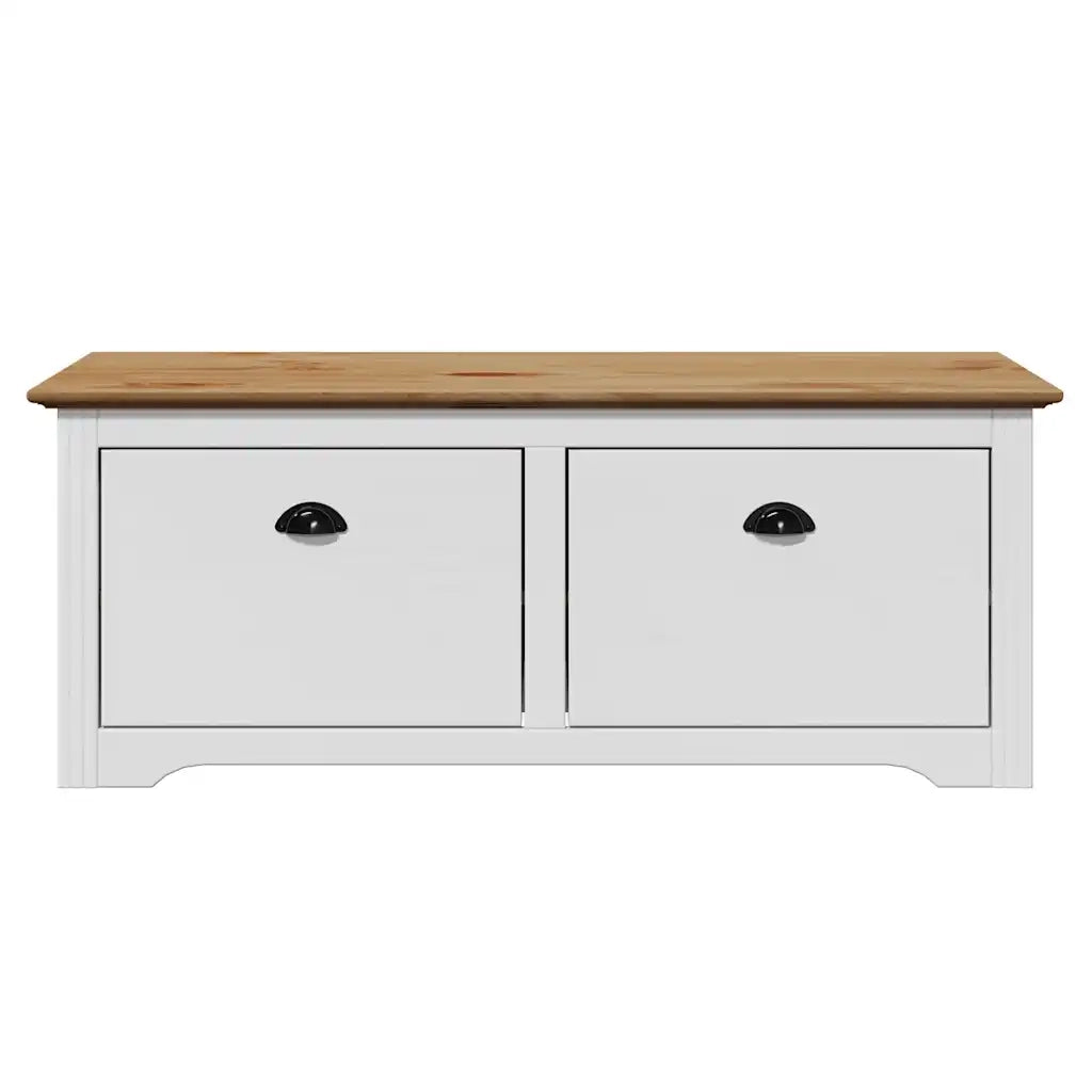 Panca da Ingresso BODO Bianca e Marrone 114x40x45 cm 4016870
