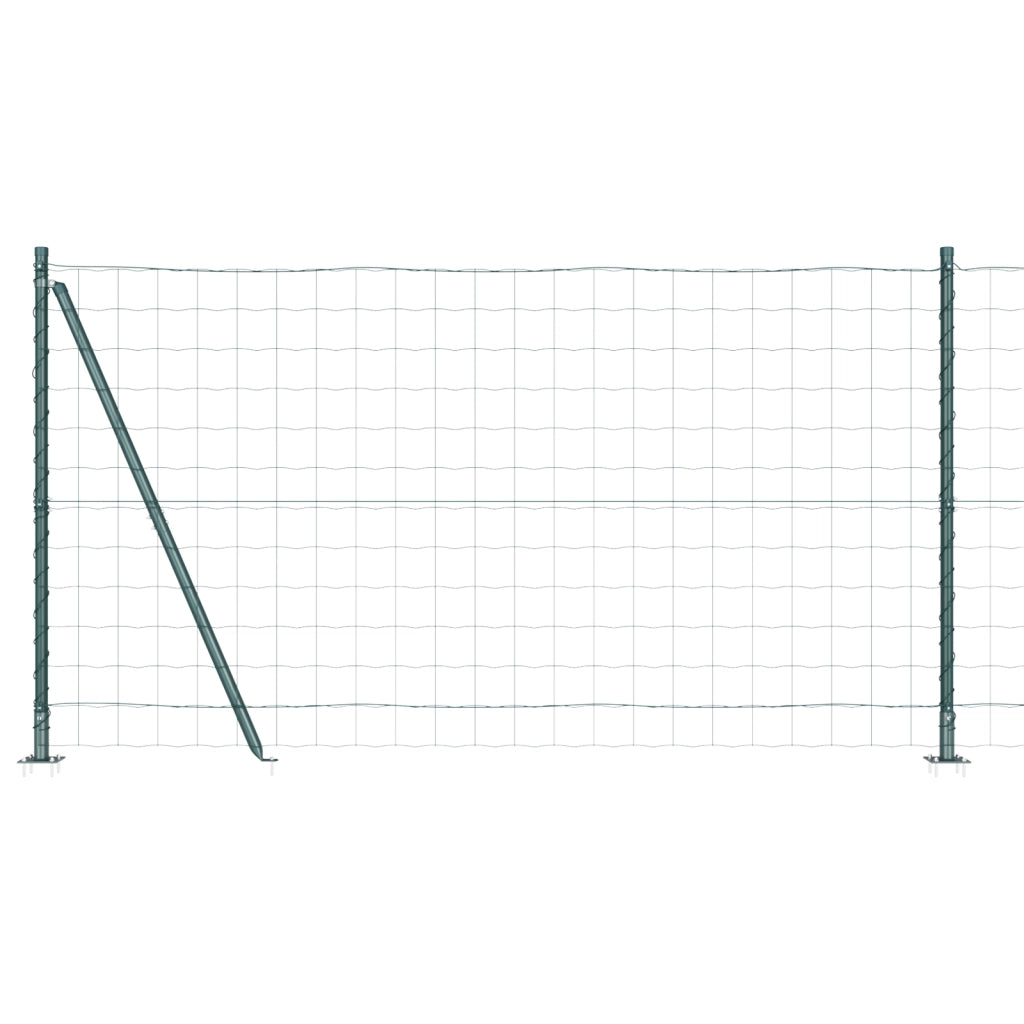 Recinzione Euro con 7 post flangiati 1,2x10 m in acciaio zincato