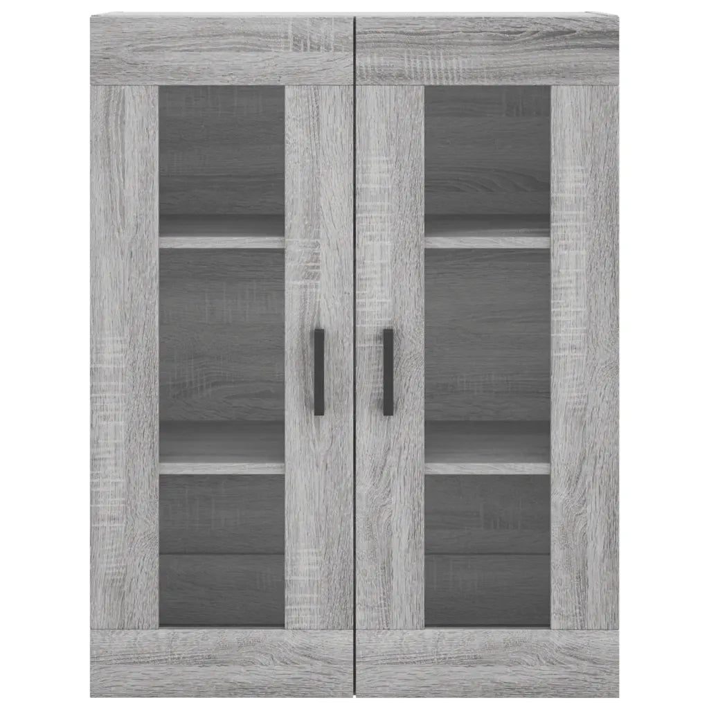Credenza Grigio Sonoma 69,5x34x180 cm in Legno Multistrato 3198343