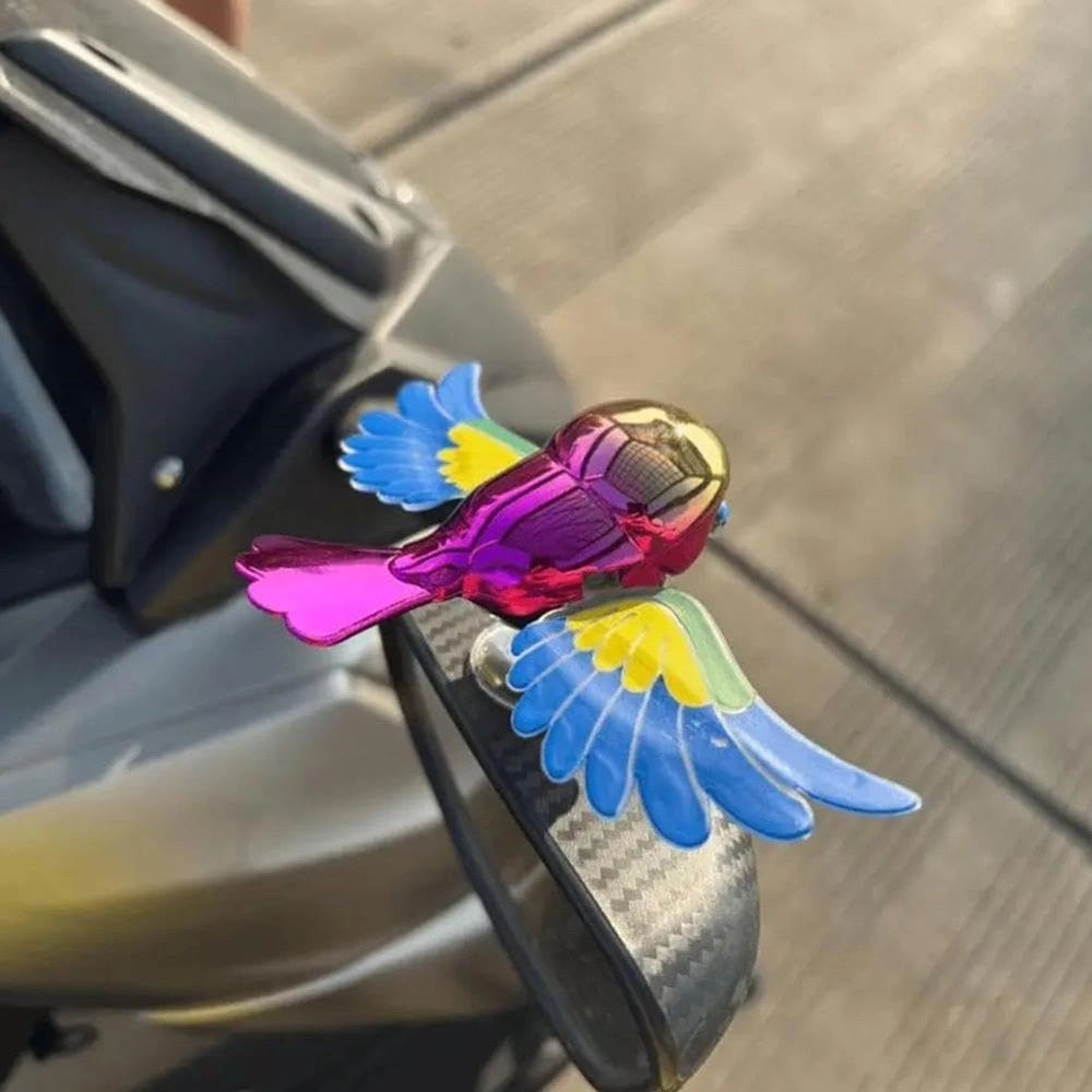 Trade Shop - Decorazione Simulazione Uccello Volante Auto Moto Bici Con Ali Rotanti Adesiva Resistente -