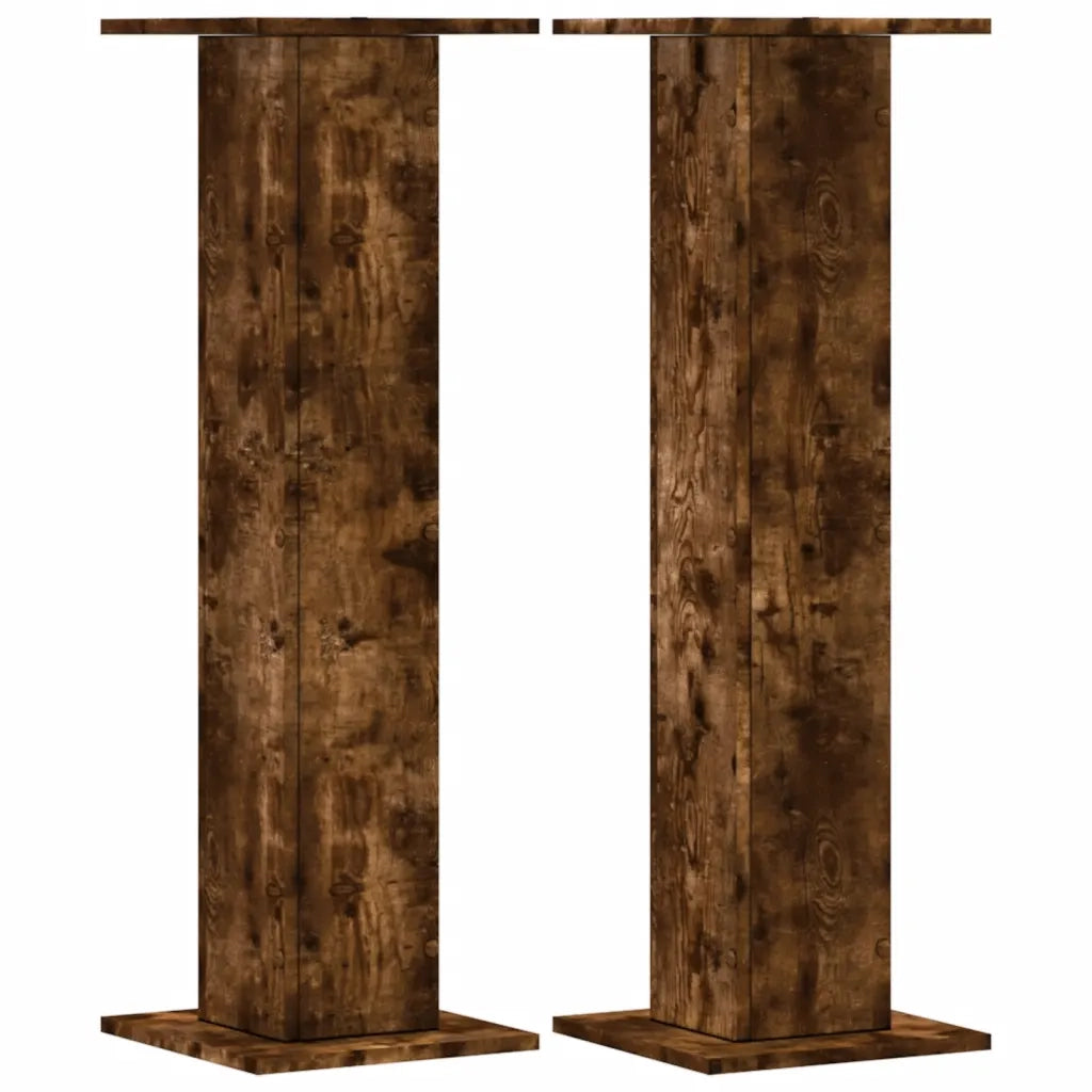 Supporti Altoparlanti 2 pz Rovere 30x30x95 cm Legno Multistrato 852676