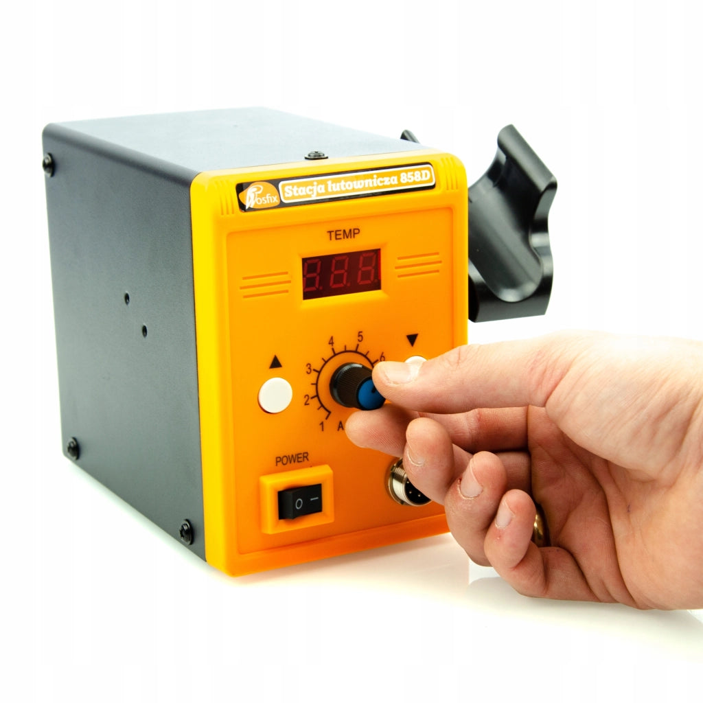 Stazione Saldante Hot-Air Rosfix 858D – 700W, 3 Ugelli, Regolazione Temperatura 100-500°C