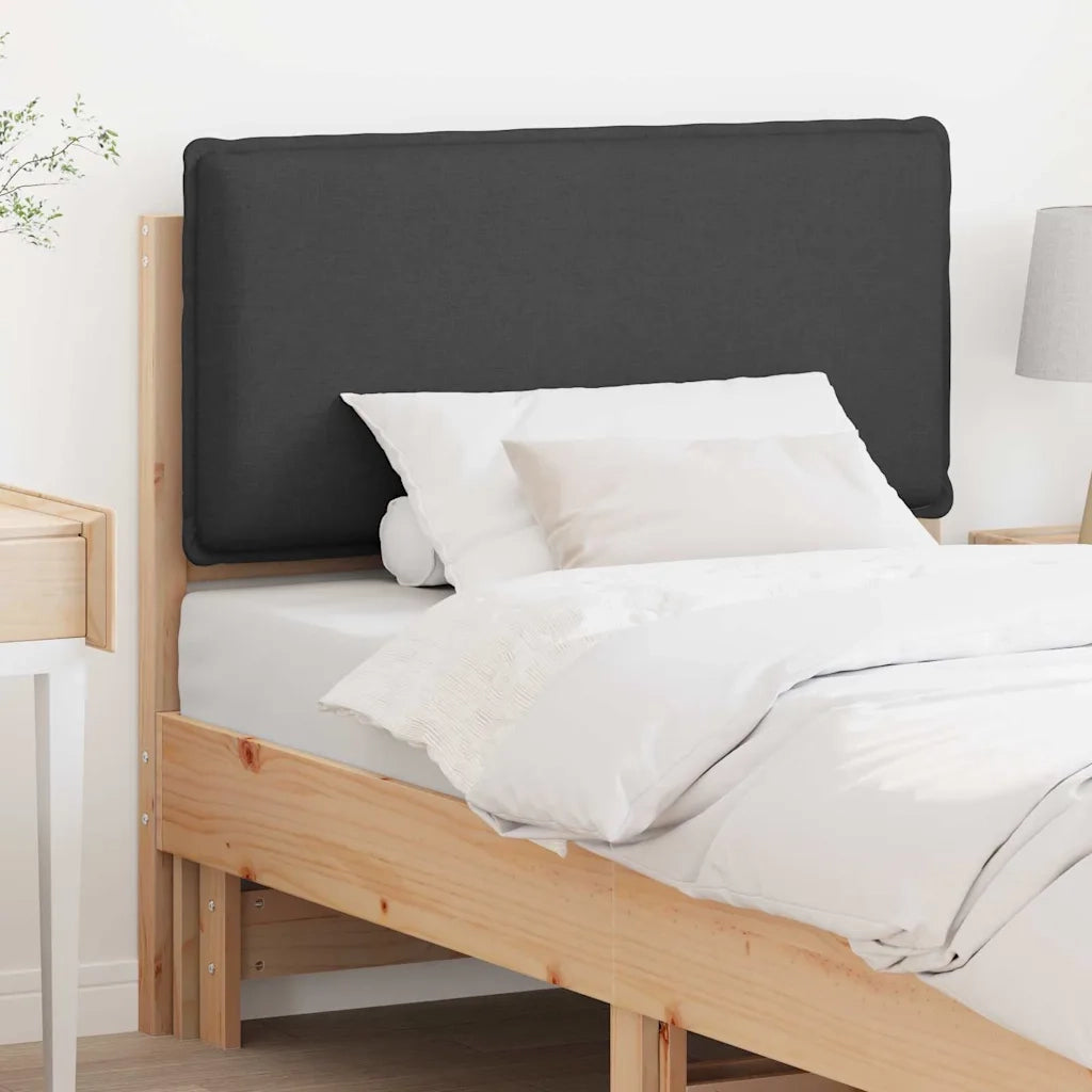 Testiera imbottita Grigio Naturale e Scuro 75 cm Pino massello