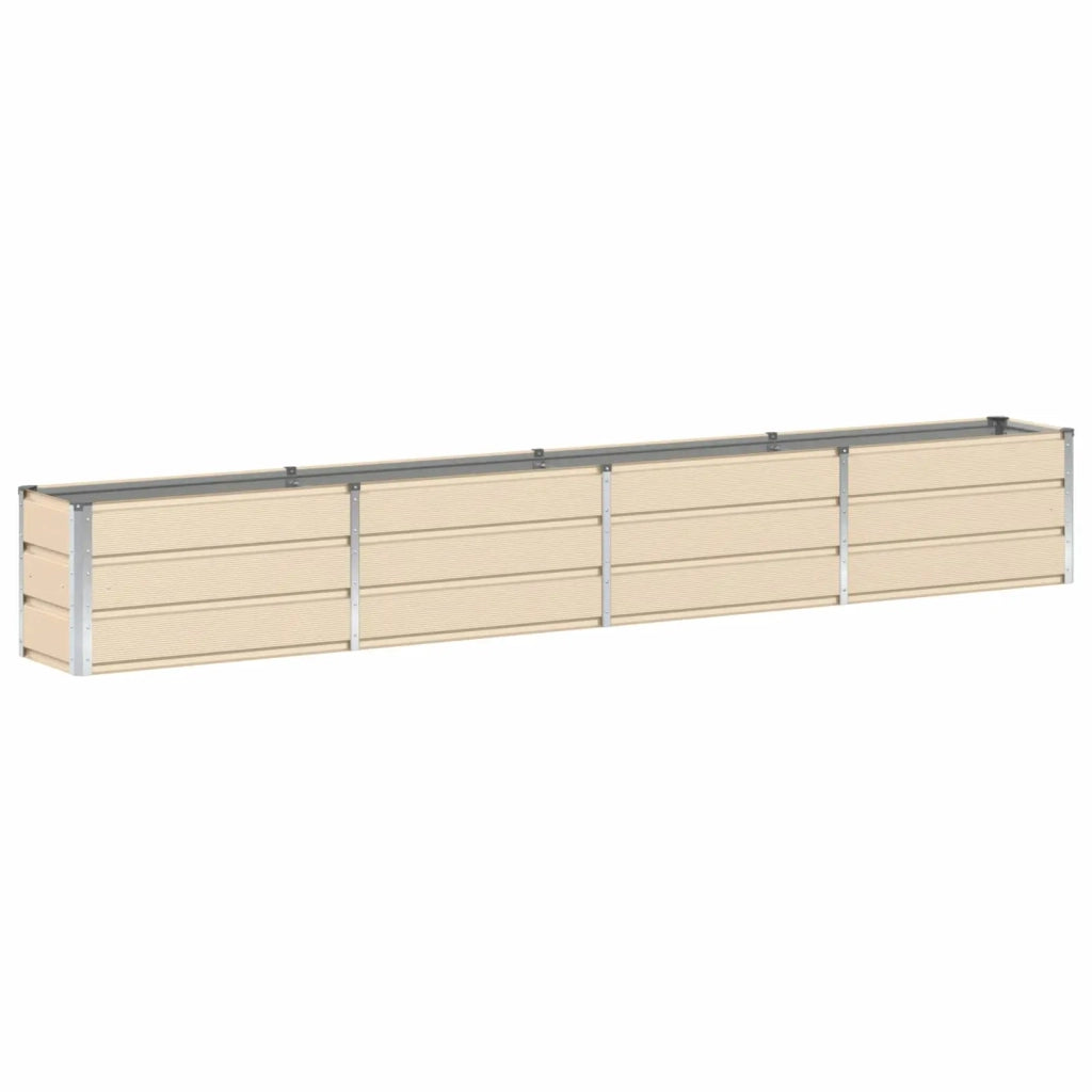 Fioriera | Cassetta per fiori | Vaso Avorio 320 x 40 x 45 cm Acciaio