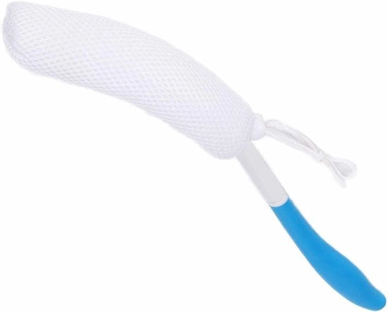 Spazzola per doccia ergonomico con lunghe setole in acciaio per un facile utilizzo - Morsetto di alta qualità in gomma - Facile da pulire e da asciugare schiuma con setole in acciaio
