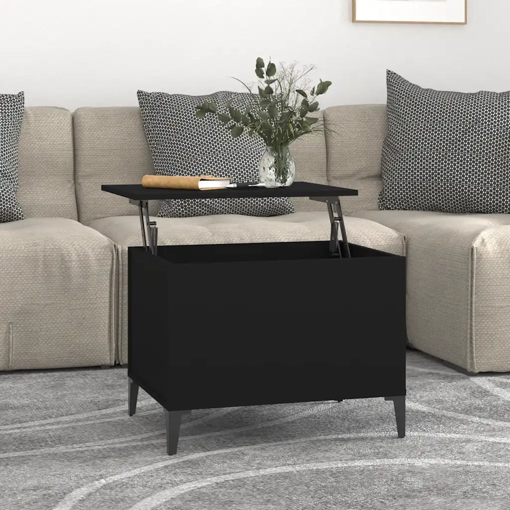 Tavolino da salotto | Tavolino da caff¨¨ | Tavolino da Soggiorno Nero 60x44,5x45 cm in Legno Multistrato
