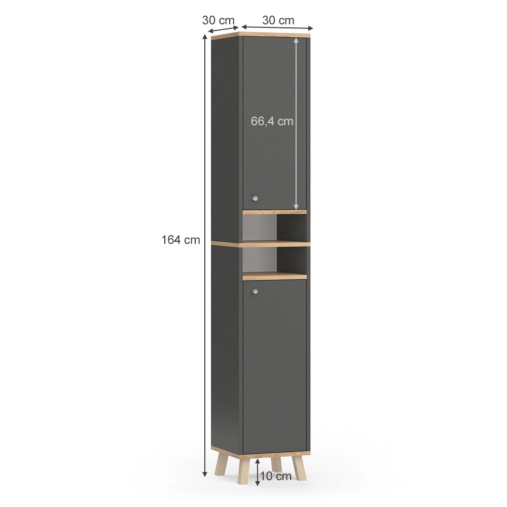 Vicco Mobile bagno alto Antracite 30 x 174 cm