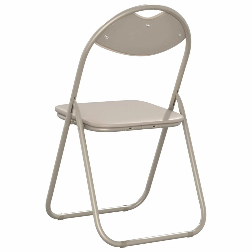 Sedia pieghevole 2 pcs Sabbia 48 x 43,5 x 81 cm Pelle Sintetica