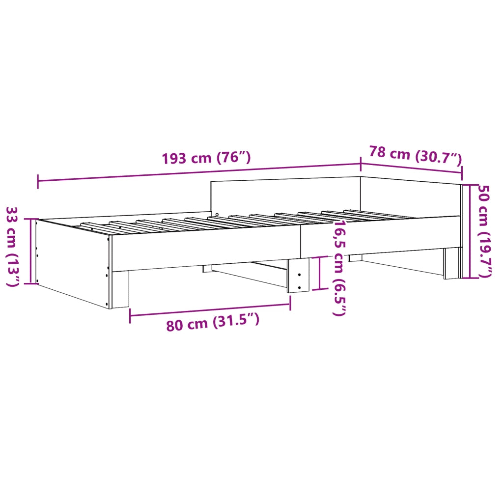 Giroletto Grigio Cemento 75x190 cm in Legno Multistrato 849596