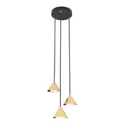 Lampada a sospensione ELIT in acciaio oro e dettagli nero