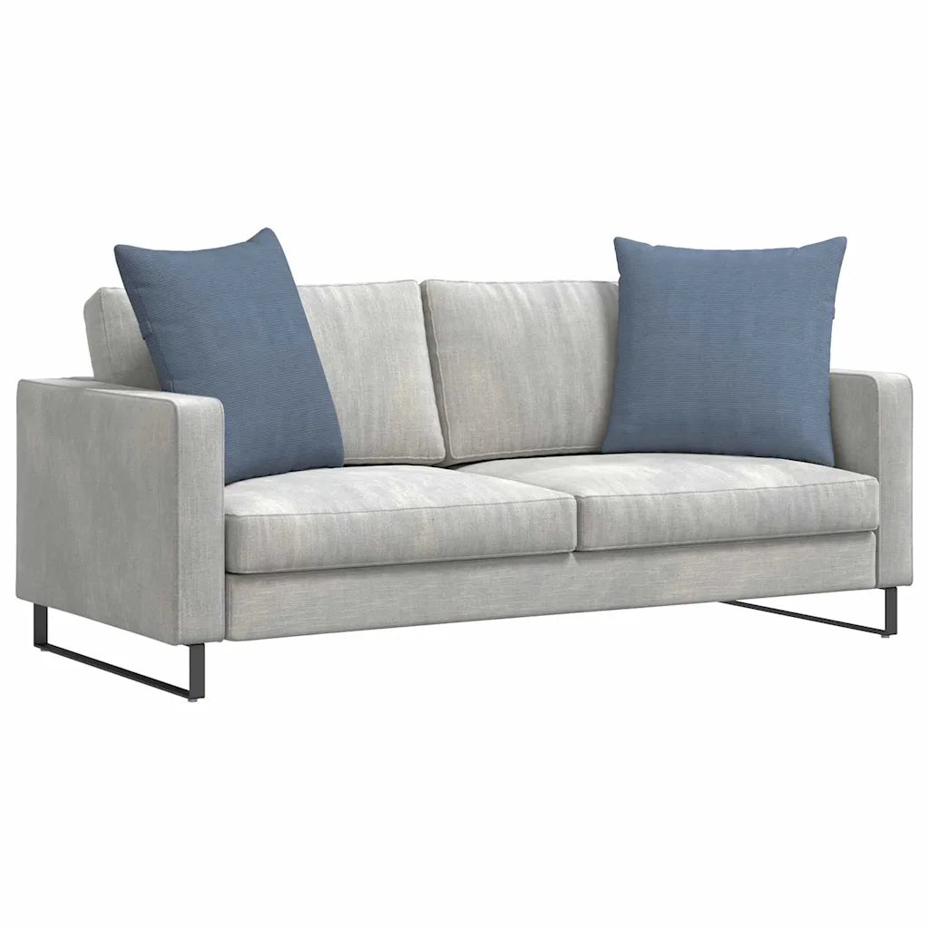 Cuscini da Divano 2 pz-Set di 2 Cuscini per Sofa Blu 80 x 80 cm Tessuto in Cords 923102