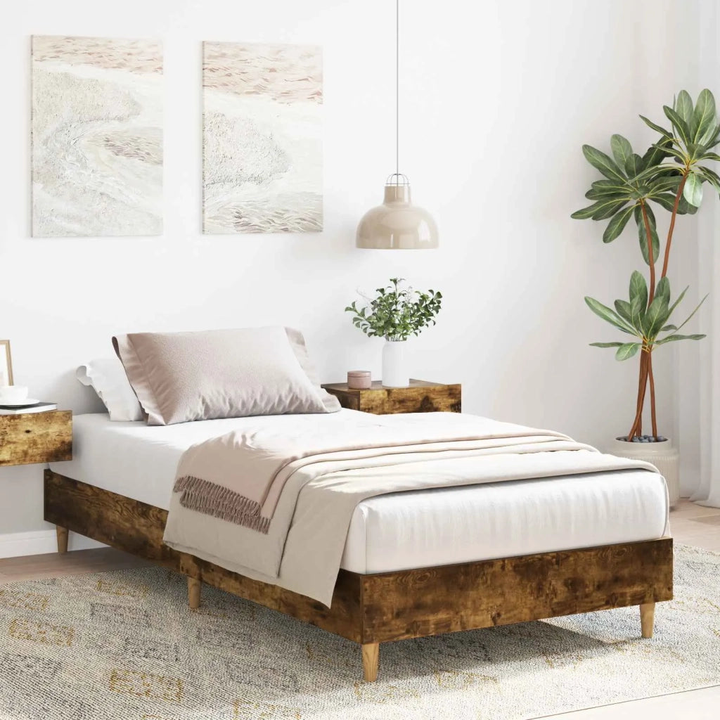 Struttura del letto Rovere Fumo Legno ingegnerizzato 8009061