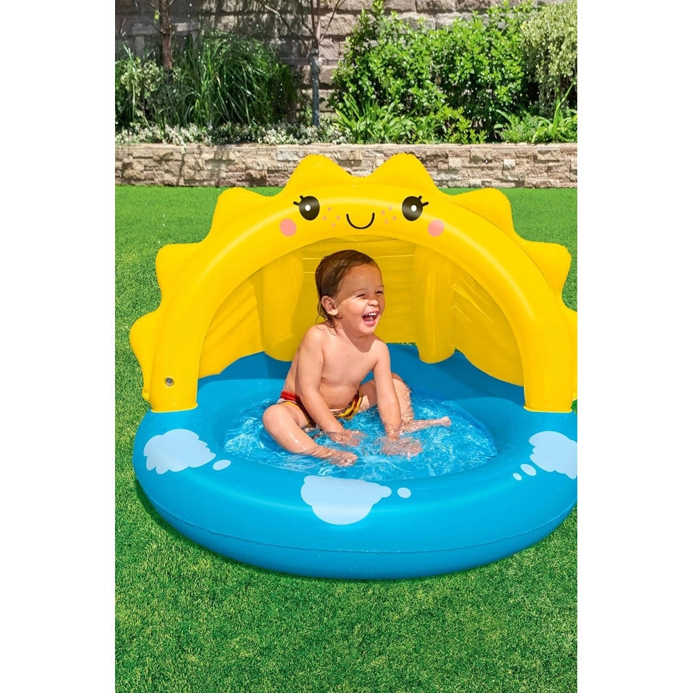 Trade Shop - Piscina Gonfiabile Per Bambini + 2 Anni Sunny Days 101x97x71cm Con Copertura 52637 -