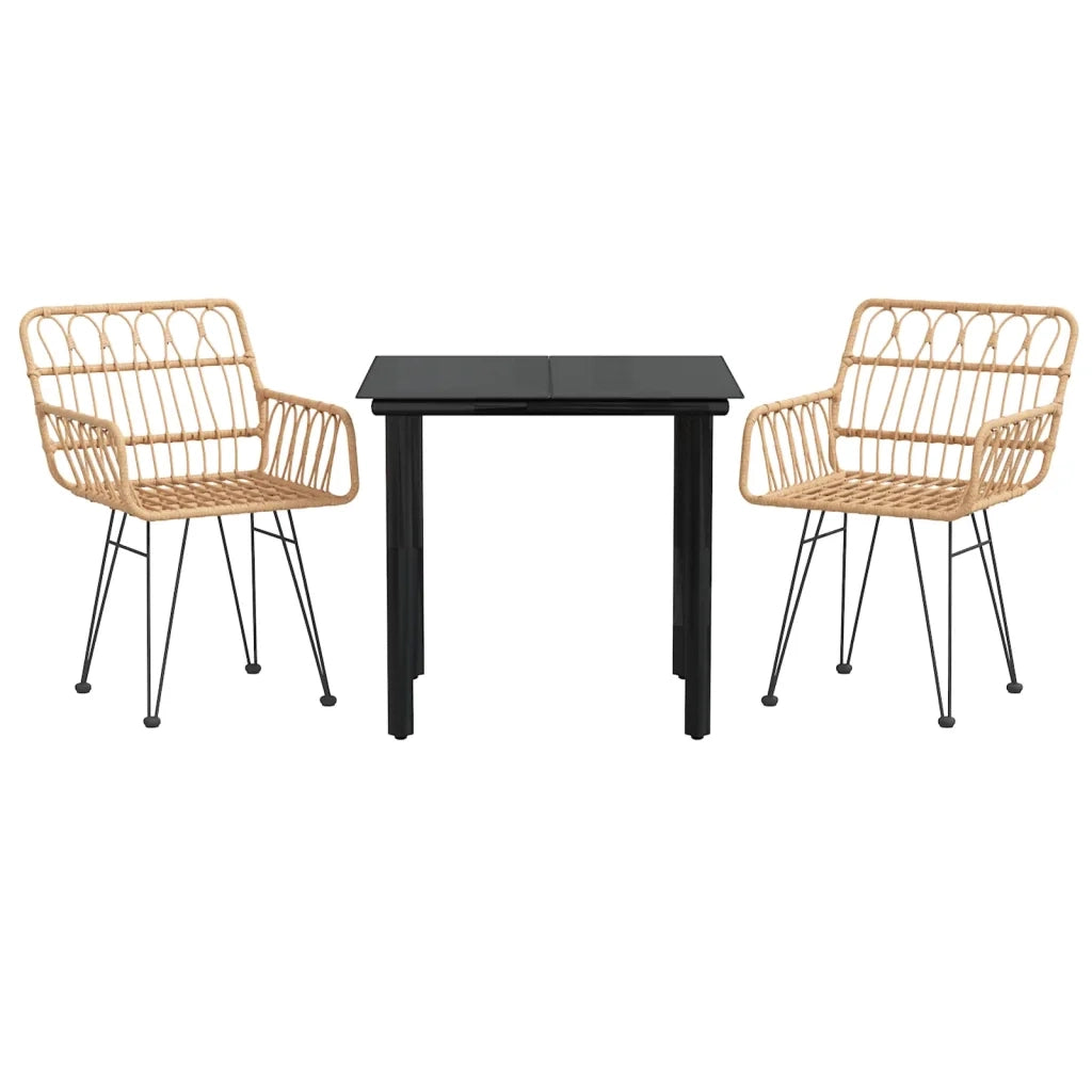 Set da Pranzo da Giardino 3 pz in Polyrattan 3157859