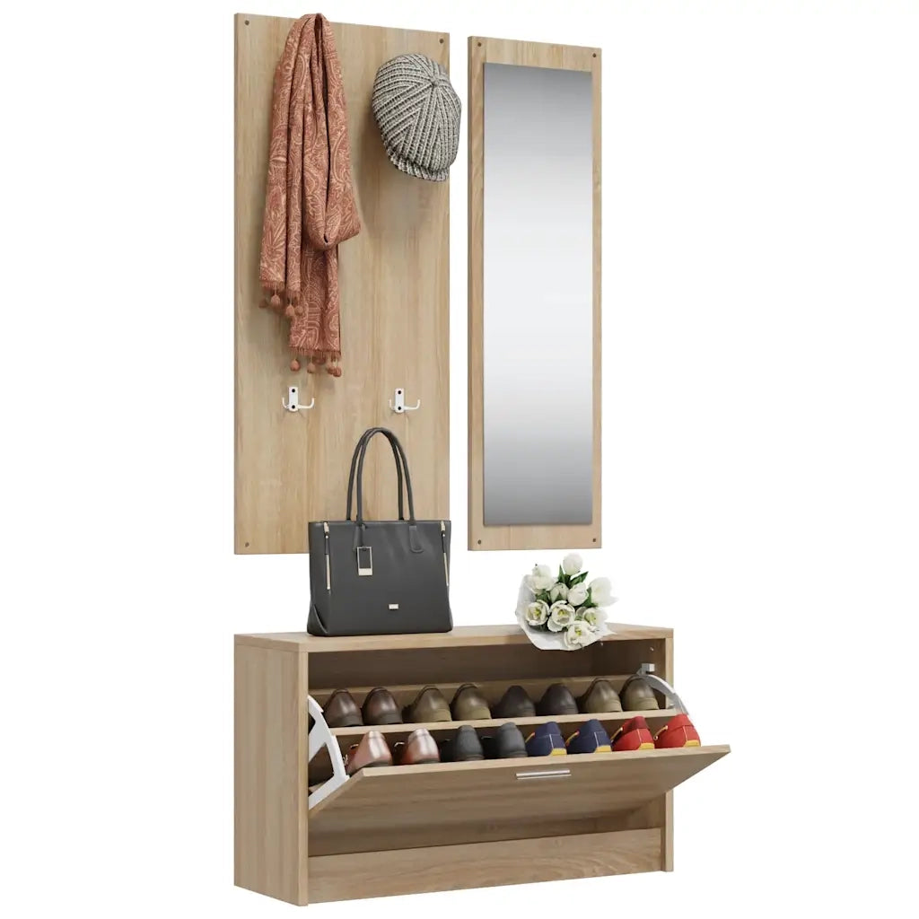 Set Scarpiera 3 in 1 Rovere Sonoma Legno Aggregato 342572