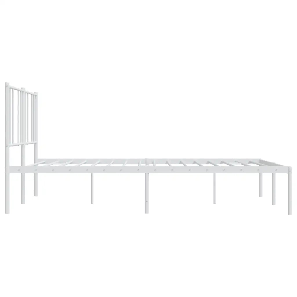 Giroletto con Testiera Metallo Bianco 183x213 cm 352534