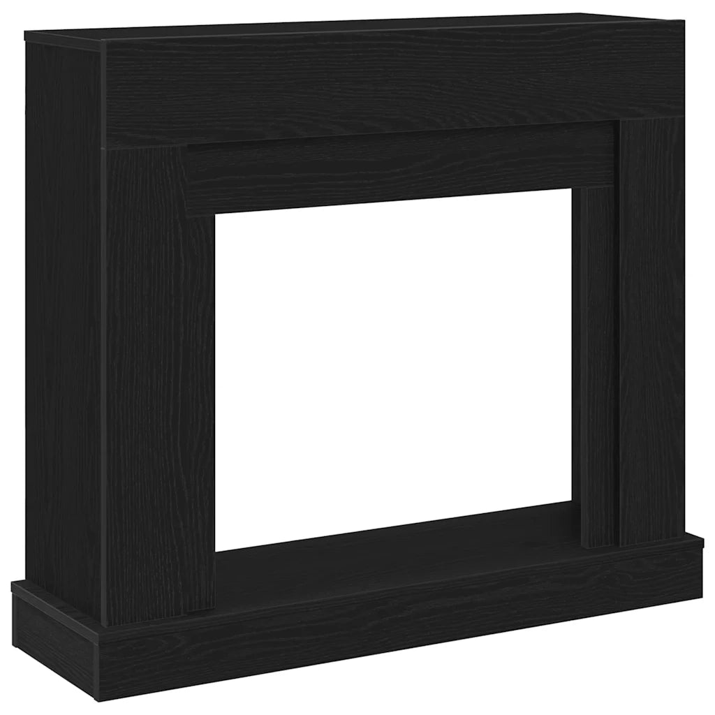 Cornice per Camino-Rivestimento per Camino Rovere Nero 100x30x87,5 cm in Truciolato