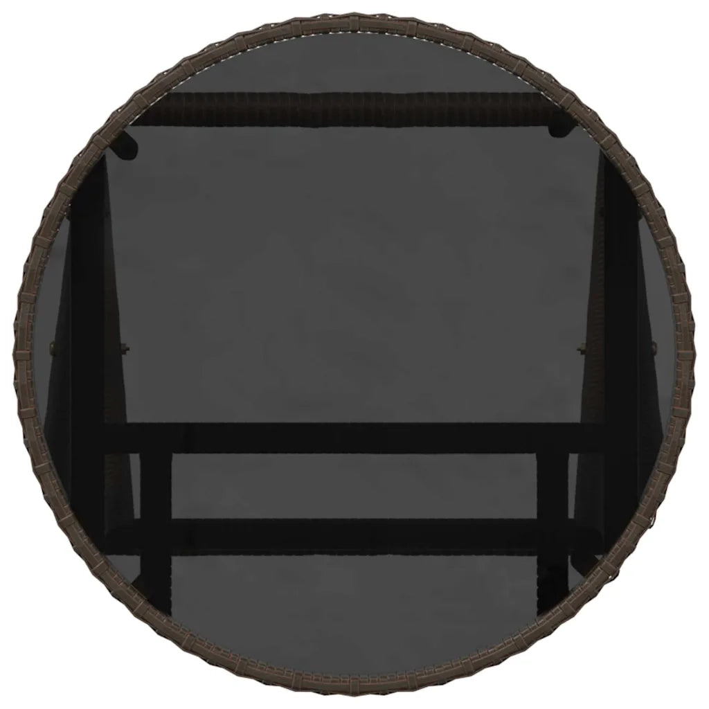 Set Bistro da Giardino 3 pz | Set Salotto da Giardino Marrone polyrattan
