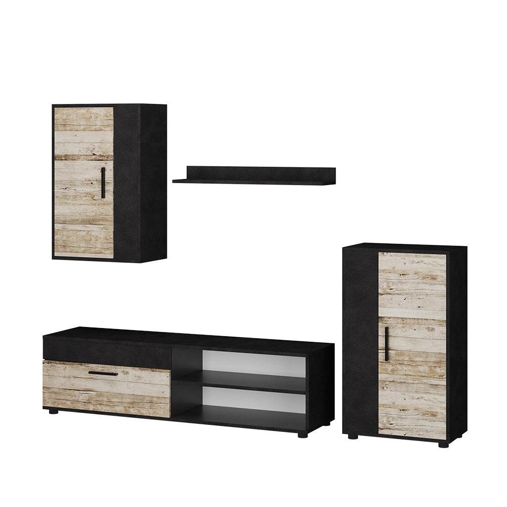 Vicco Parete attrezzata soggiorno Beige Set di 4