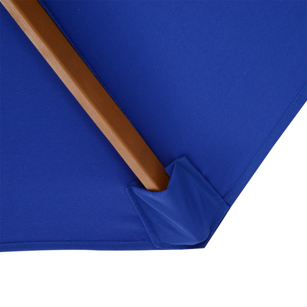Ombrellone da Giardino ¨C zephmum ¨C Bamb¨´, Blu e Naturale, 300x300x250 cm