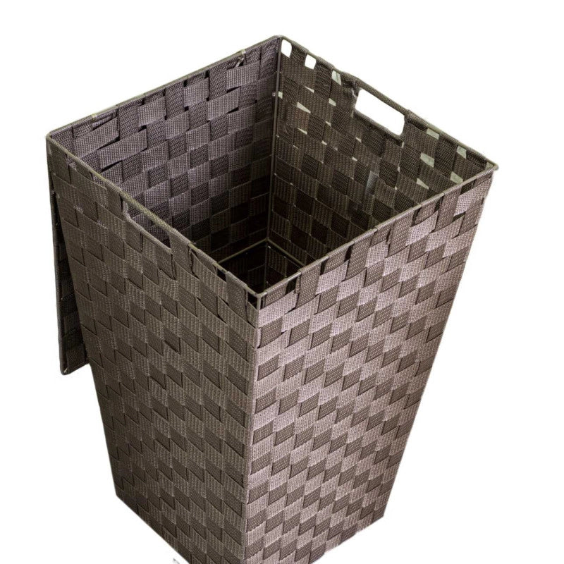 Cestone poliestere tortora quadro cm 33x33h53
