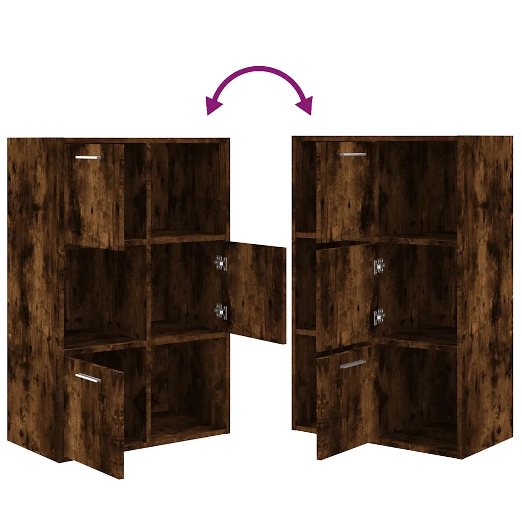 Mobile Contenitore in Rovere Fumo 60x29,5x90 cm CFW2763817