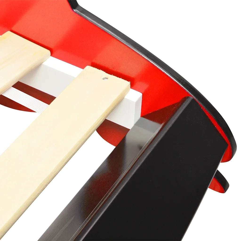 Letto con Luci LED per Bambino Auto da Corsa 90x200 cm Rosso 243936