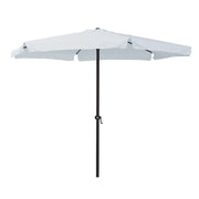 Ombrellone Rotondo da Giardino Ø 3 m Palo Ø48 mm Struttura in Acciaio Esterno Bianco