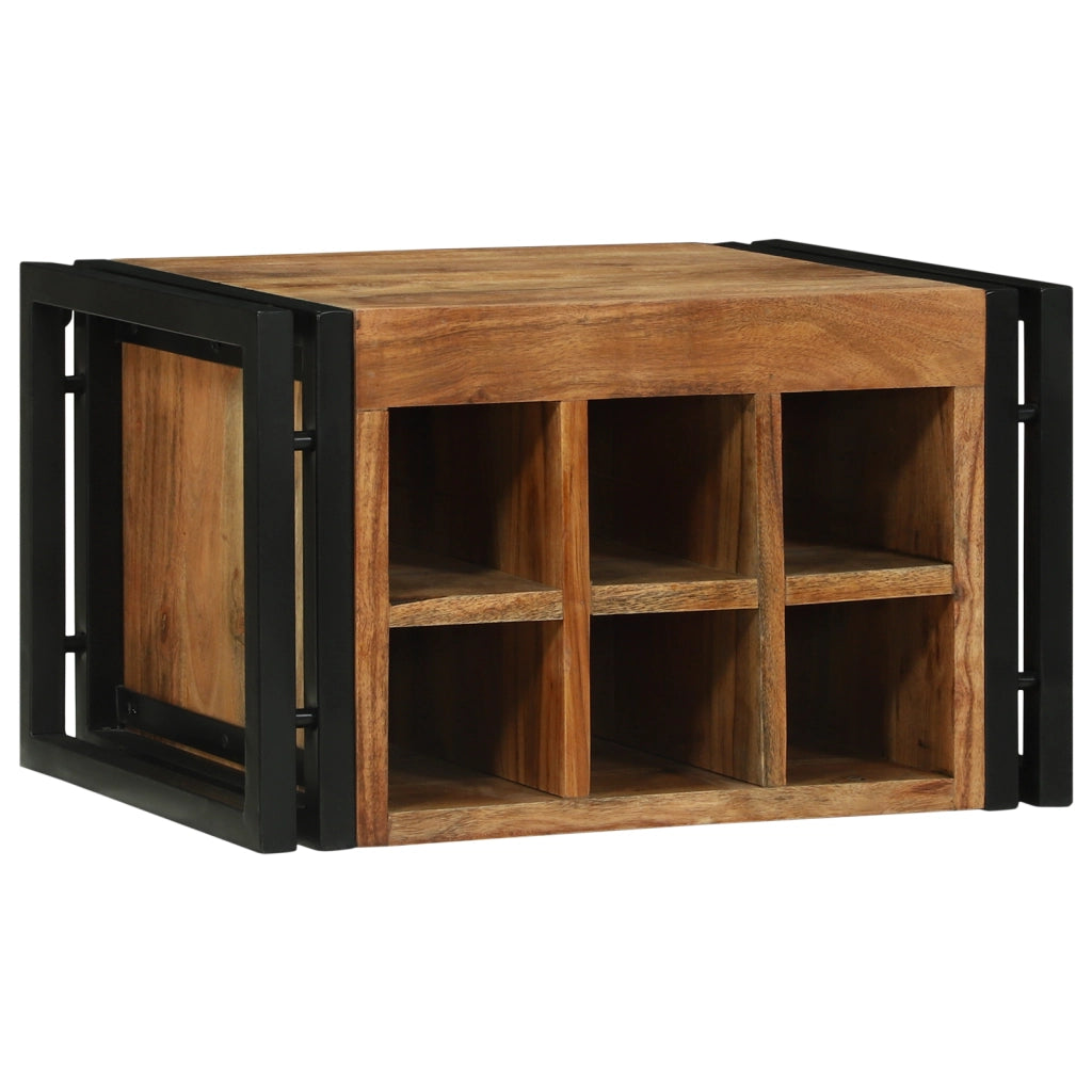 Portabottiglie 46x35x27.5 cm Legno Massello di Acacia