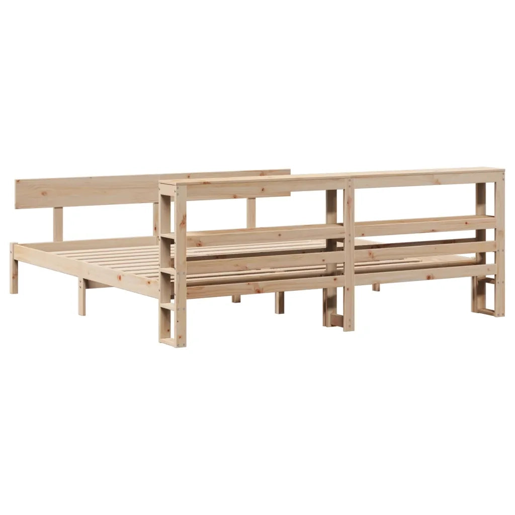 Letto senza Materasso 200x200 cm in Legno Massello di Pino 3305808