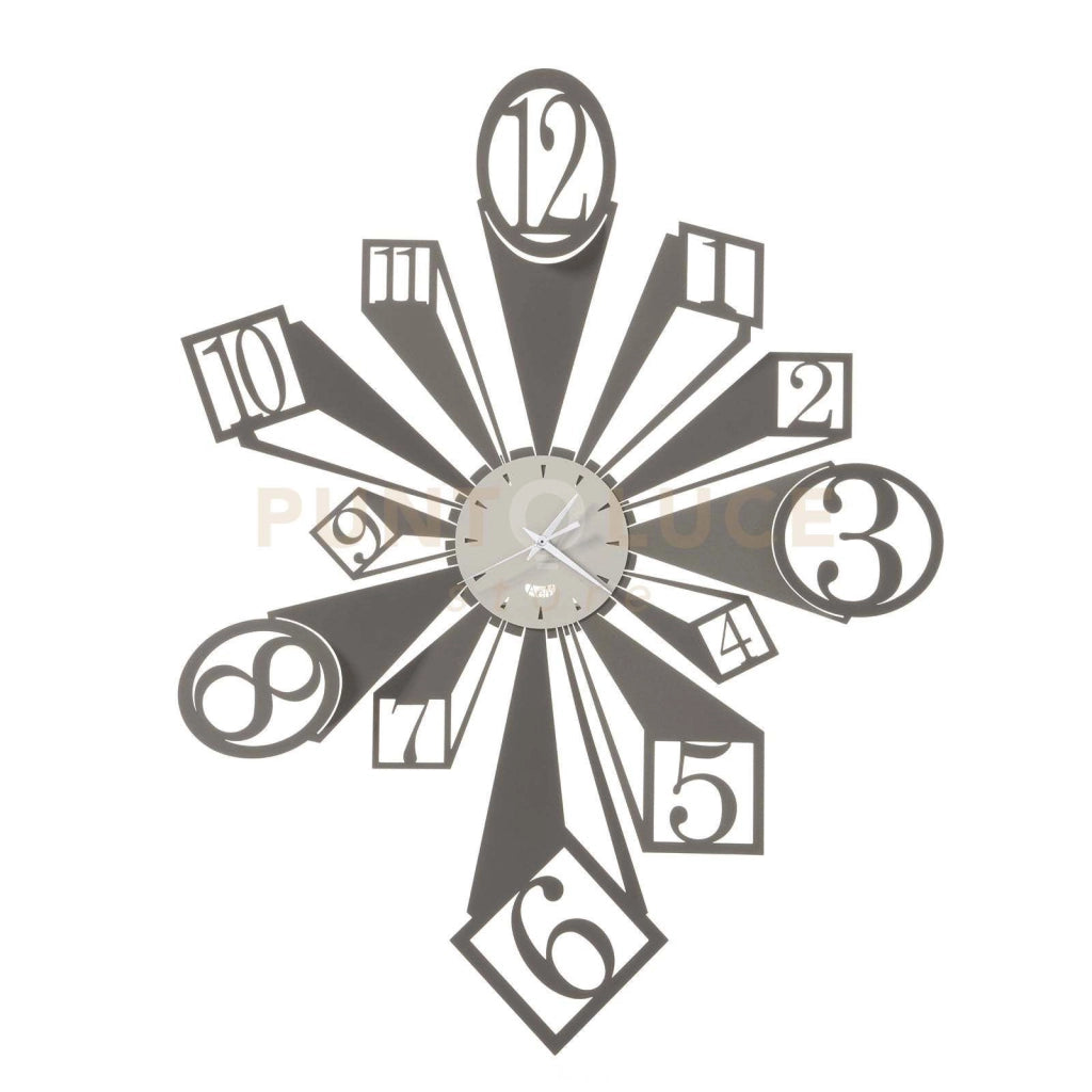 orologio da parete scomposto slang Fango e avorio in Ferro 58x74cmh