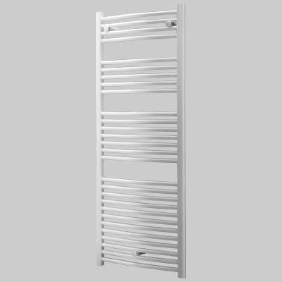 TERMOARREDO SCALDA SALVIETTE MOD. SAN REMO BIANCO CURVO  H 1420 L 450     LAZZARINI