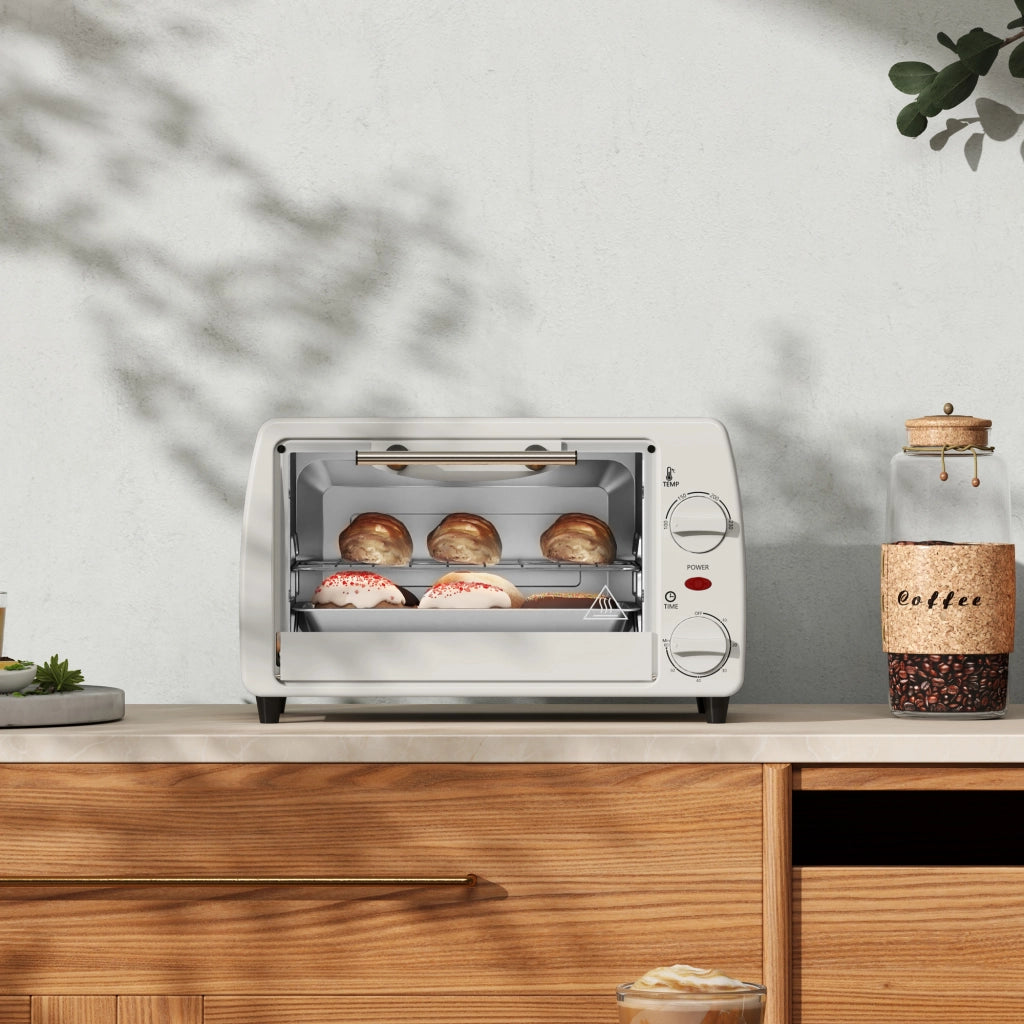 Mini Forno da Tavolo 36;5x26x22 cm 750 W con Teglia; Griglia e Temperatura fino a 230°C