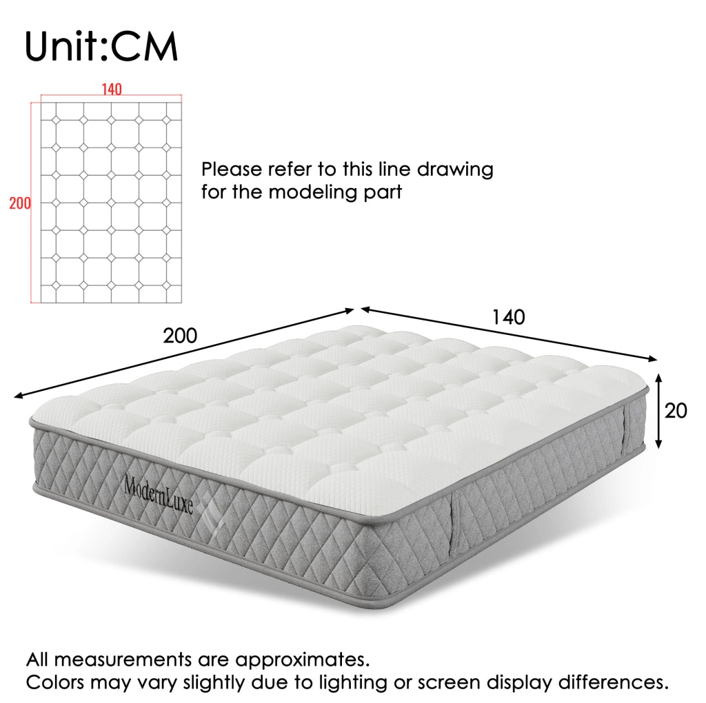 Letto matrimoniale imbottito con contenitore idraulico; USB e Type-C; 140x200 cm; beige