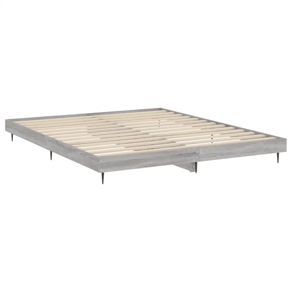 Giroletto-Struttura Letto Grigio Sonoma 140x200 cm in Legno Multistrato 804551