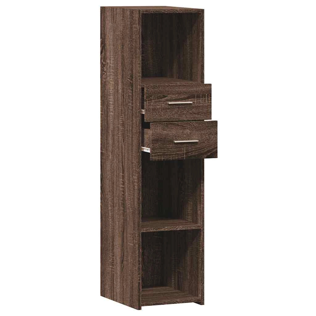 Buffet credenza cassettiera mobiletto mobile contenitore organizer cucina soggiorno salotto alto 30 x 42,5 x 124 cm legno ingegnerizzato marrone 02_0033573