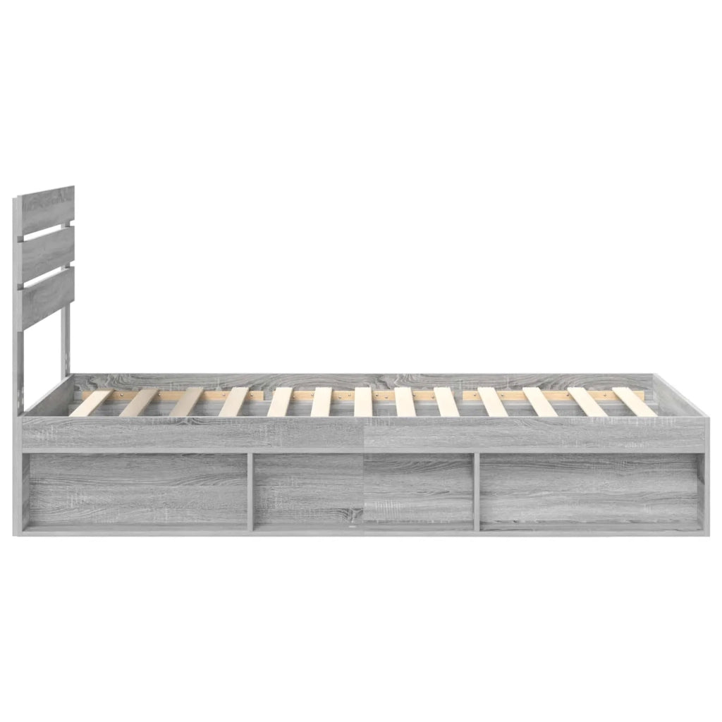 Struttura del letto Grigio Sonoma 75 x 190 cm Pino massello 3411476