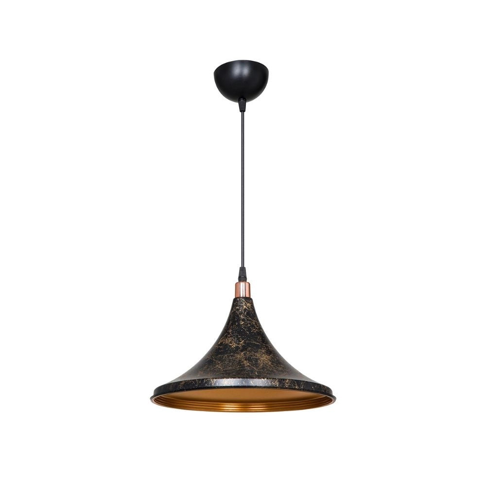 Lampada a sospensione Kalyon metallo nero oro ASZ1650 EFFEZ