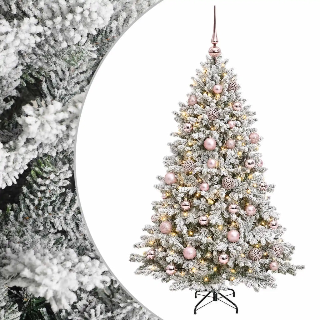 Albero di Natale artificiale con palline 150 cm 150 LED 3465780