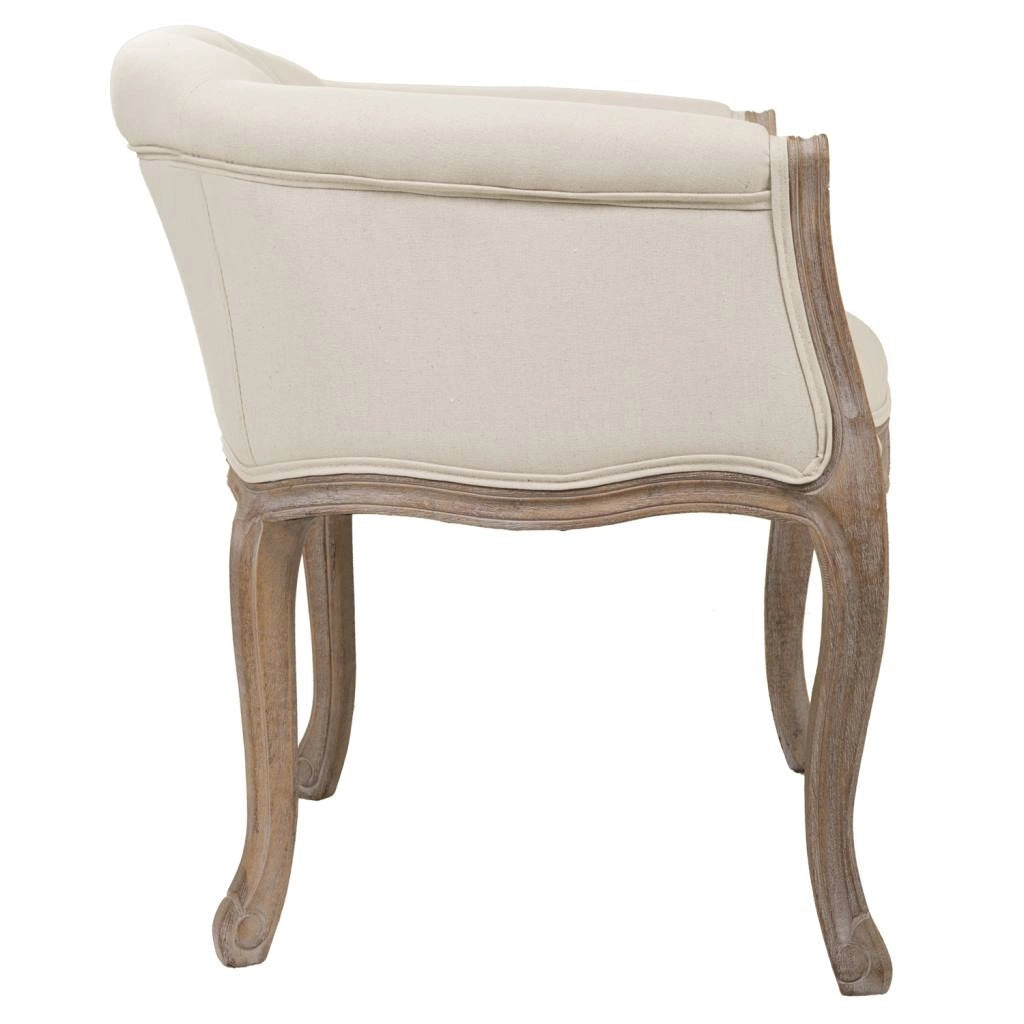 Poltrona in legno imbottita bianca 61x61x71h