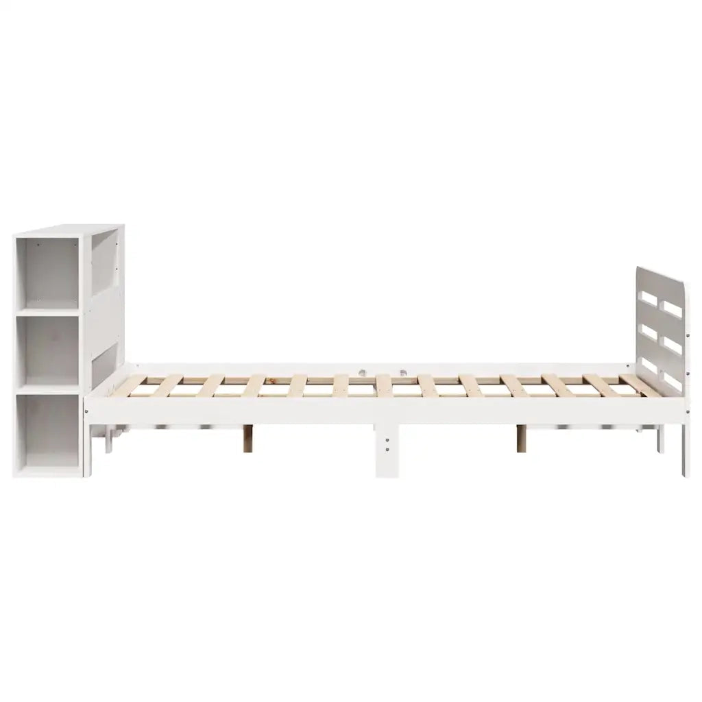 vidaXL Giroletto senza Materasso Bianco 140x200 cm Legno Massello Pino