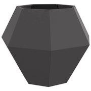 Fioriera | Cassetta per fiori | Vaso Nero 100 x 100 x 80 cm Acciaio