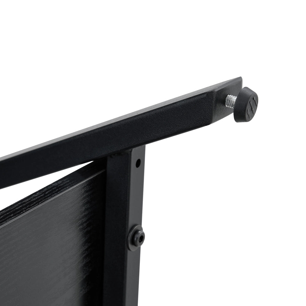 Tavolino da caffè con ripiano, per soggiorno, in MDF e metallo, 110×57×44.5 cm, nero