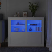 Armadietti con Luci LED 2pz Bianchi in Legno Multistratocod mxl 85181