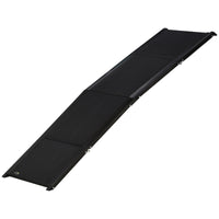 Rampa per Cani Pieghevole 158x43,5x2,5 cm in MDF e Alluminio Nero
